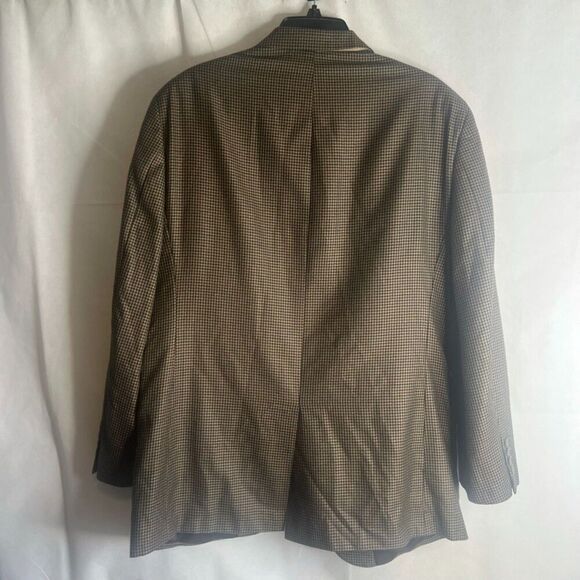 Croft & Barrow Brown Houndstooth Dressy Sports Coat Blazer Men's Size 42R - Picture 2 of 10